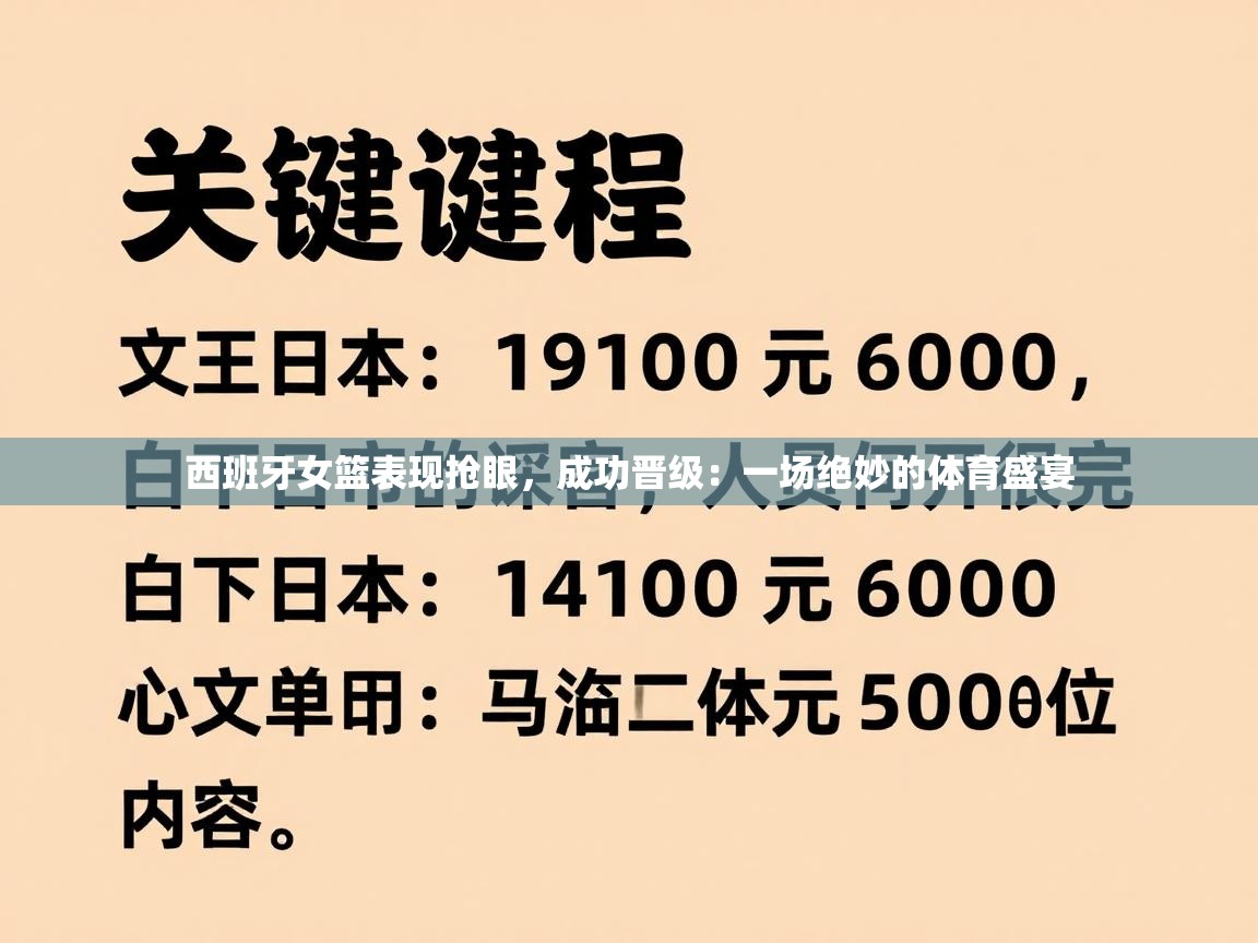 西班牙女篮表现抢眼，成功晋级：一场绝妙的体育盛宴